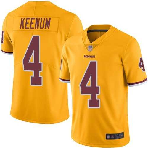 Nike Redskins 4 Case Keenum Color Rush Gold Limited Jersey Dzhi,We sell and wholesale Nike Redskins 4 Case Keenum Color Rush Gold Limited Jersey Dzhi on line form chian!